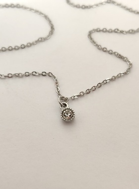 气质简约镶钻项链锁骨链时尚百搭学生女个性日常项饰颈链短款潮11