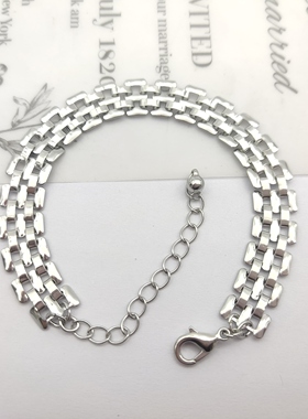 欧美简约金属链条手链 潮流百搭个性时尚学生女式腕饰手围适中B73