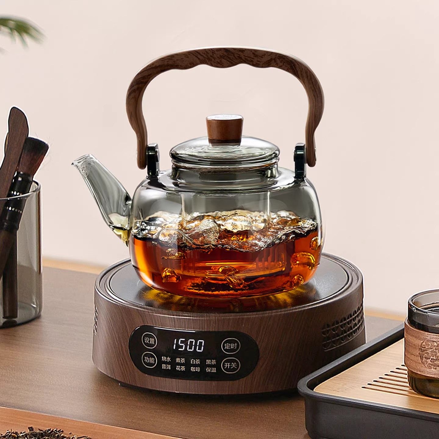 泡茶壶可明火玻璃烧水壶家用加厚耐高温围炉煮茶电陶炉专用煮茶器,淘宝优惠券,粉丝福利购,淘宝优惠卷