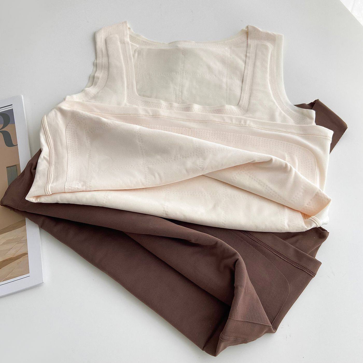 【御寒小暖炉】秋冬慕斯绒羊毛内里发热磨毛保暖背心无痕打底衣,淘宝优惠券,粉丝福利购,淘宝优惠卷