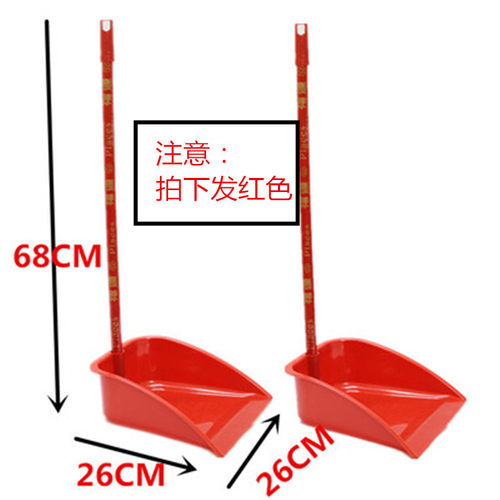 胶铲木柄垃圾铲全新结实耐用黑色扫斗工厂家用加深簸箕推土机奋斗 - 图0