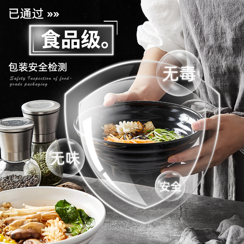 面馆专用密胺面碗商用仿瓷塑料防摔餐具汤碗牛肉拉面碗麻辣烫大碗-图0