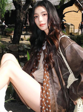 法式复古波点丝巾女薄款长条围巾