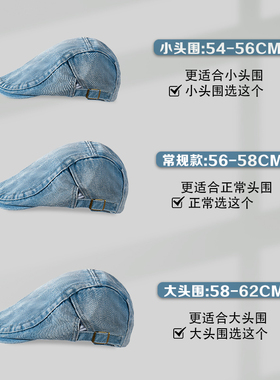 复古水洗牛仔前进帽三种尺码可选