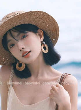 老钱风镂空草帽女夏海边沙滩度假