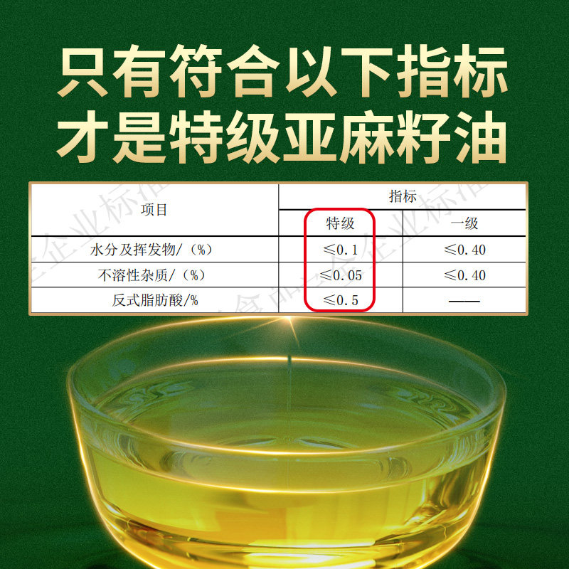春节送礼特级亚麻籽油礼盒装公司团购送长辈年货礼物节日 500ml*4
