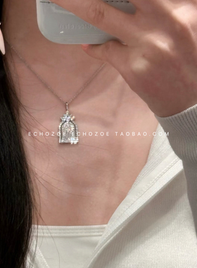 ECHOZOE“开启幸福之门”爆闪！高ban海幸福之门项链镀银女锁骨链