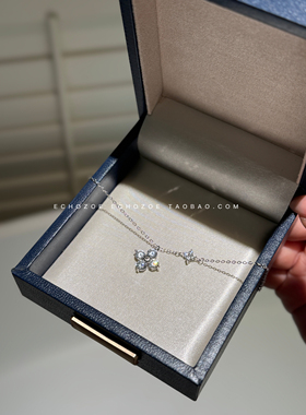 ECHOZOE“花神之女” S925纯银超闪锆石项链轻奢高碳钻锁骨链百搭