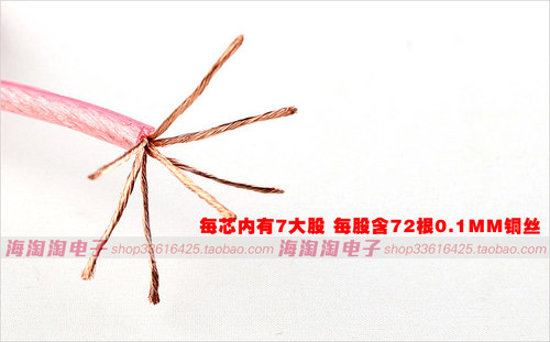 上海华敏华真2X4平方音频音箱喇叭线环绕音响家庭影院4N无氧纯铜 - 图0