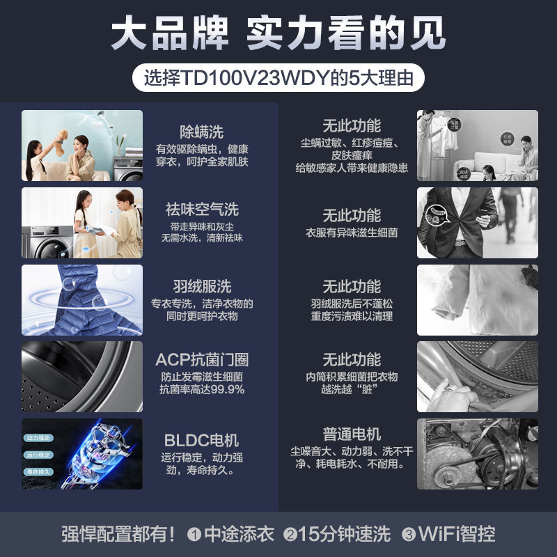 小天鹅10公斤kg变频滚筒td23洗衣机 小天鹅领美洗衣机