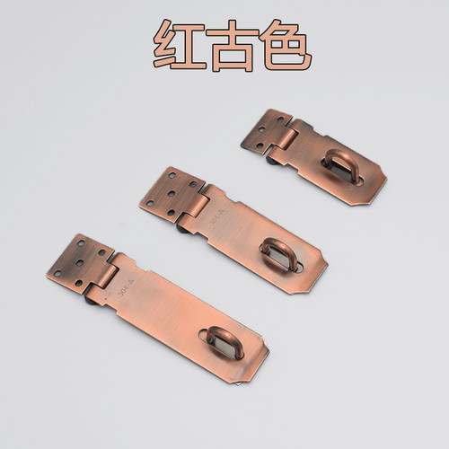 免打孔红古铜不锈钢锁扣老式门鼻子木门90度直角锁牌门扣门锁门栓 - 图0