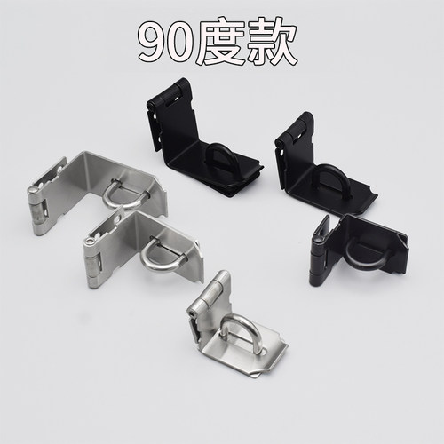 免打孔不锈钢搭扣锁牌锁扣搭片锁锁扣挂锁扣柜门搭门栓扣老式柜门 - 图3