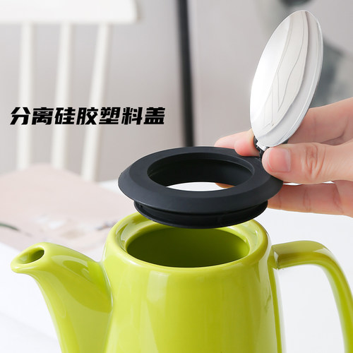 日式陶瓷冷水壶大容量家用泡茶花茶壶大号套装凉开水壶耐高温防爆 - 图1