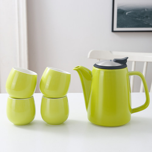 日式陶瓷冷水壶大容量家用泡茶花茶壶大号套装凉开水壶耐高温防爆 - 图0