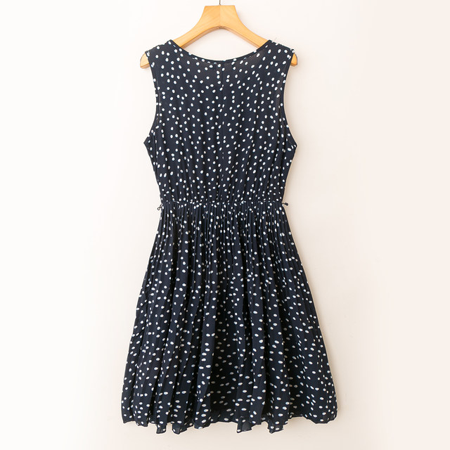 Casual and fashionable round neck sleeveless pullover dress