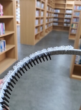 精美手工串珠发饰水晶发卡带齿发箍防滑闪亮头箍轻奢百搭增高颅顶