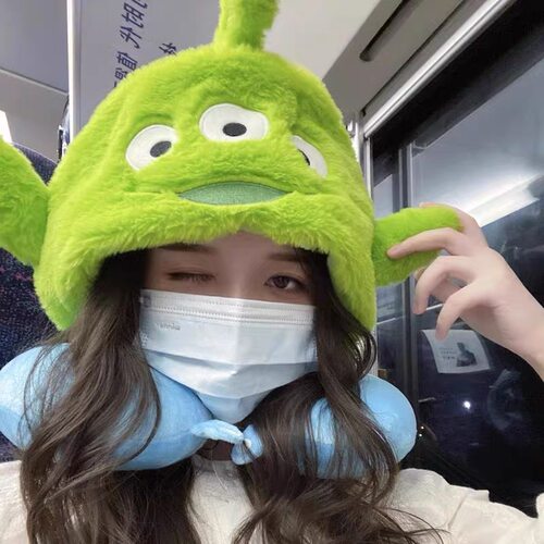 可爱史迪仔u型连帽旅行便携睡觉专用长途护颈椎脖子办公室u形枕 - 图1