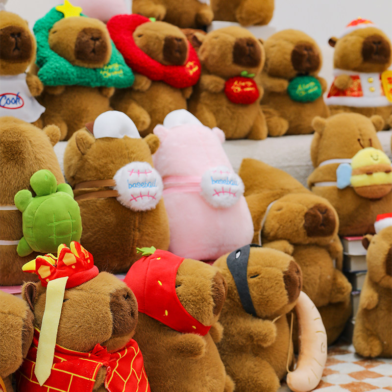 可爱卡皮巴拉玩偶水豚公仔大全娃娃机毛绒玩具卡比吧啦儿童礼物,淘宝优惠券,粉丝福利购,淘宝优惠卷