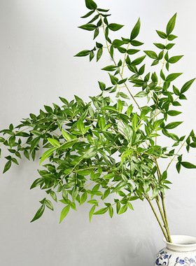 仿真植物软胶南天竹 天葵竹新中式家居酒店样板间装饰 摄影婚庆