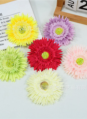 仿真拉丝菊大号花朵非洲菊花头手工diy材料花婚礼桌花家居装饰花