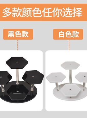 多边形亚克力阶梯展示架盲盒手办公仔六边形收纳台珠宝首饰陈列架
