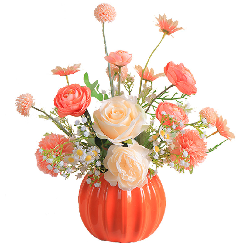 高档假花花卉仿真玫瑰牡丹雏菊插花盆栽客厅餐桌仿生花艺装饰摆件,淘宝优惠券,粉丝福利购,淘宝优惠卷