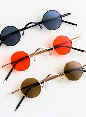 小圆框复古男女款圆形嘻哈眼镜