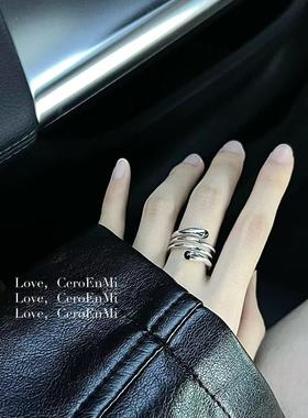 925银多层戒指ceroenmi韩系纯银