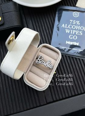 CeroEnMi女黄铜镶钻甜酷芭比戒指