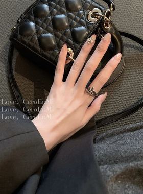 s925银开口男女纯银复古做旧戒指