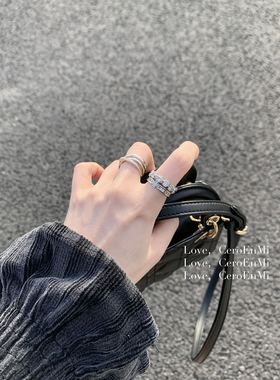 电镀简约镶嵌闪钻戒指女款