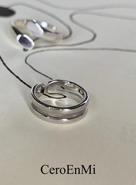 ceroenmi简约百搭叠女螺旋戒指