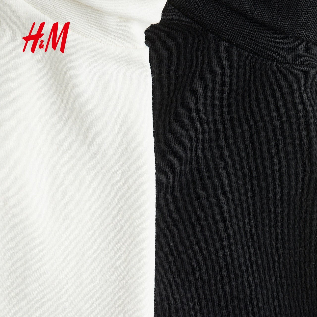 HM童装儿童男童女童T恤2件装冬季打底衫保暖圆高领上衣1129572,淘宝优惠券,粉丝福利购,淘宝优惠卷