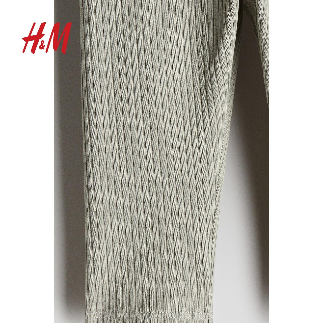 HM童装女婴裤子冬季舒适罗纹棉质外出打底长裤1226638,淘宝优惠券,粉丝福利购,淘宝优惠卷