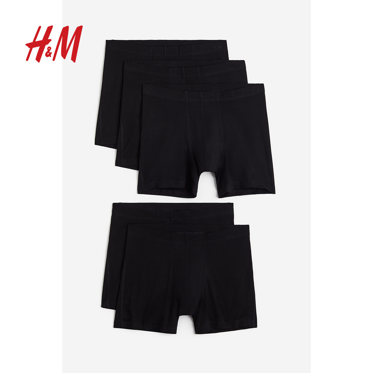 HM男士内衣秋季5件装平角内裤1206560