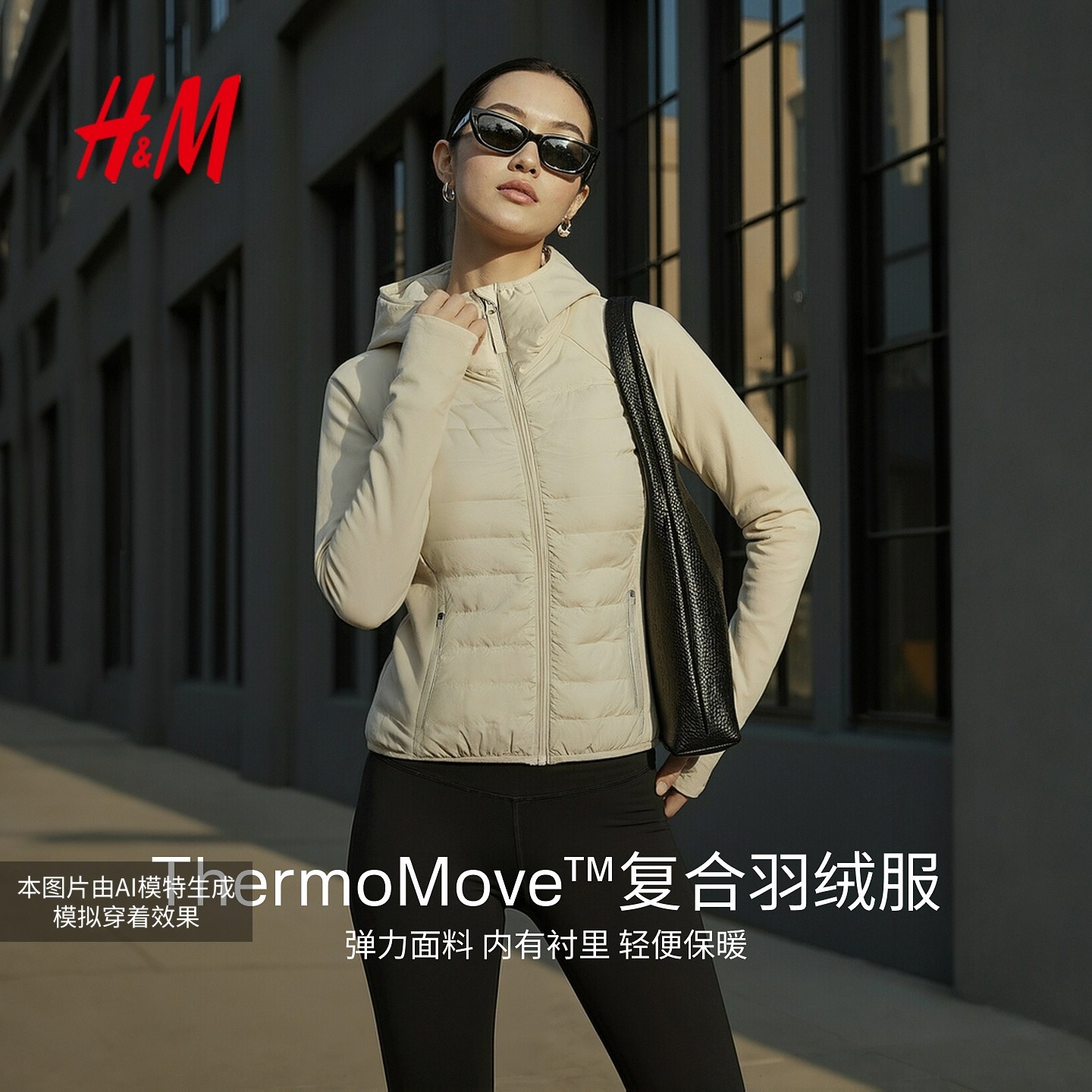 【H&M MOVE ThermoMove™】女士运动外套25冬新款健身夹克1182893,淘宝优惠券,粉丝福利购,淘宝优惠卷