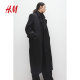 HM women's woolen jacket for winter warm long thickened temperament long coat Lao Qianfeng wind wind coat 1240720