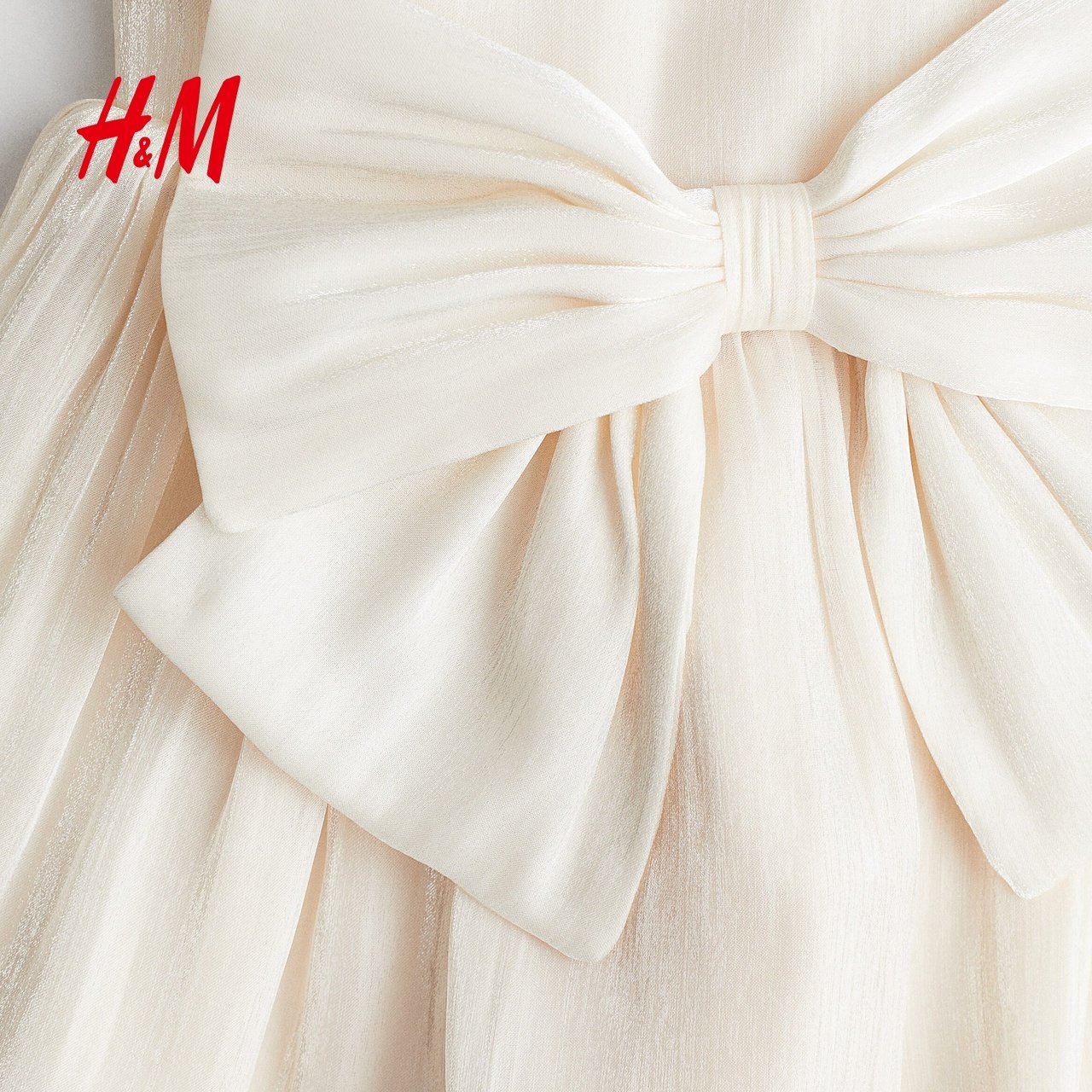 HM冬季童装女婴蝴蝶结装饰欧根纱连衣裙1242636,淘宝优惠券,粉丝福利购,淘宝优惠卷