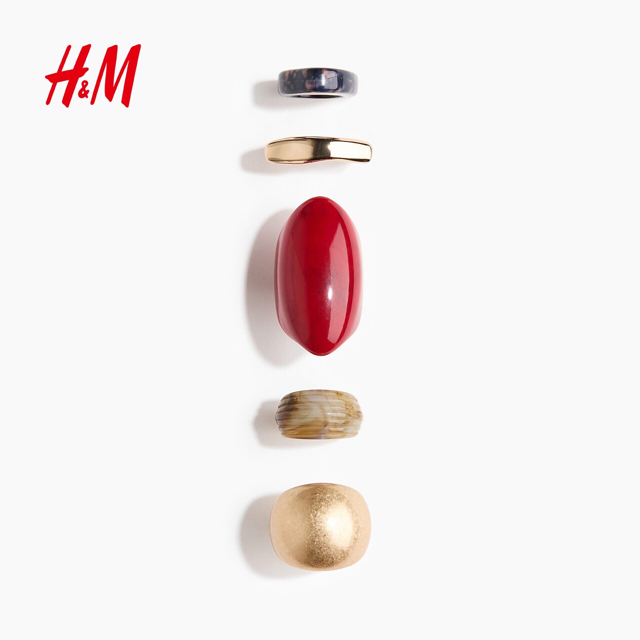 HM2026 new summer women's 5-piece ring 1346943
