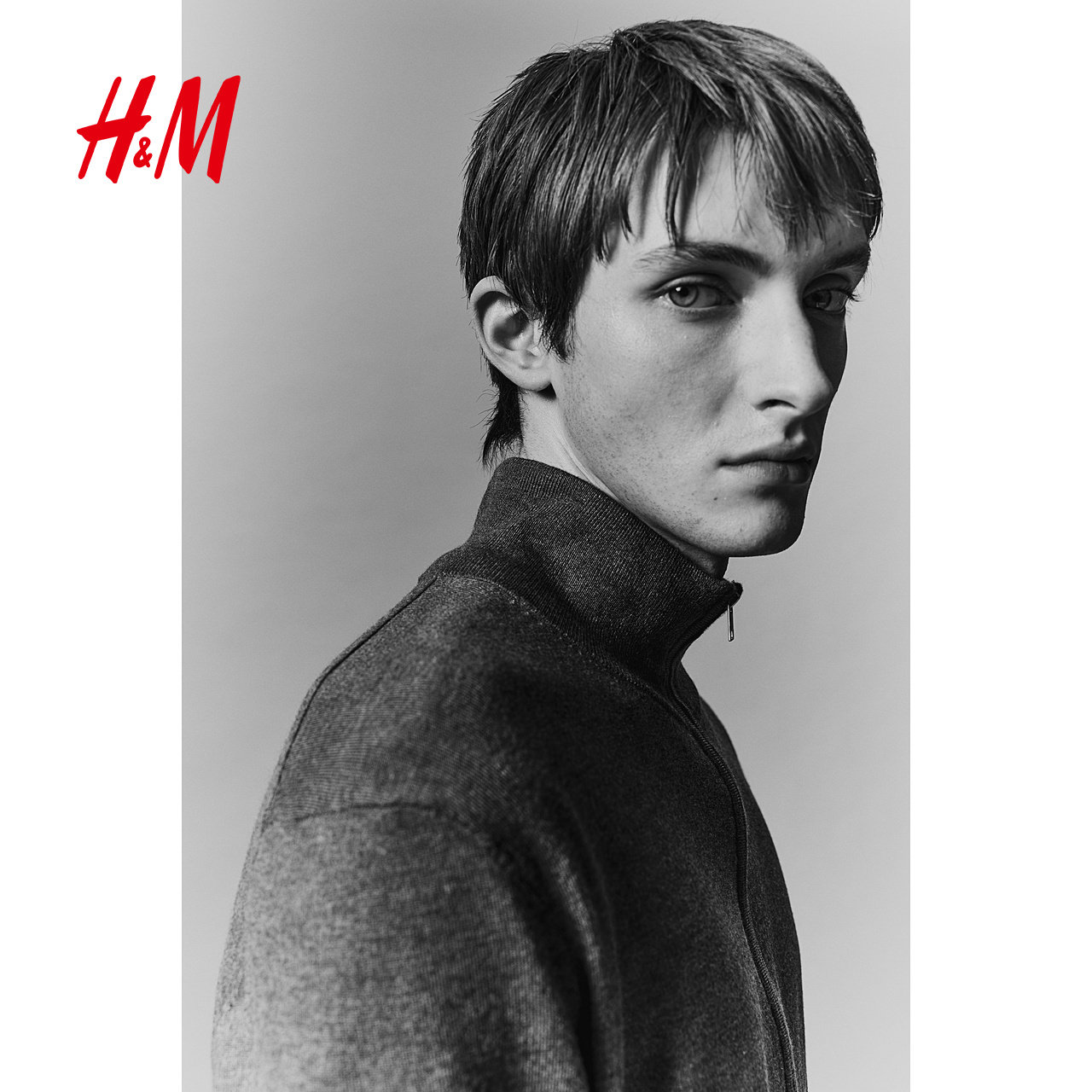 HM男装针织衫冬季休闲气质简约柔软拉链开衫1252853,淘宝优惠券,粉丝福利购,淘宝优惠卷