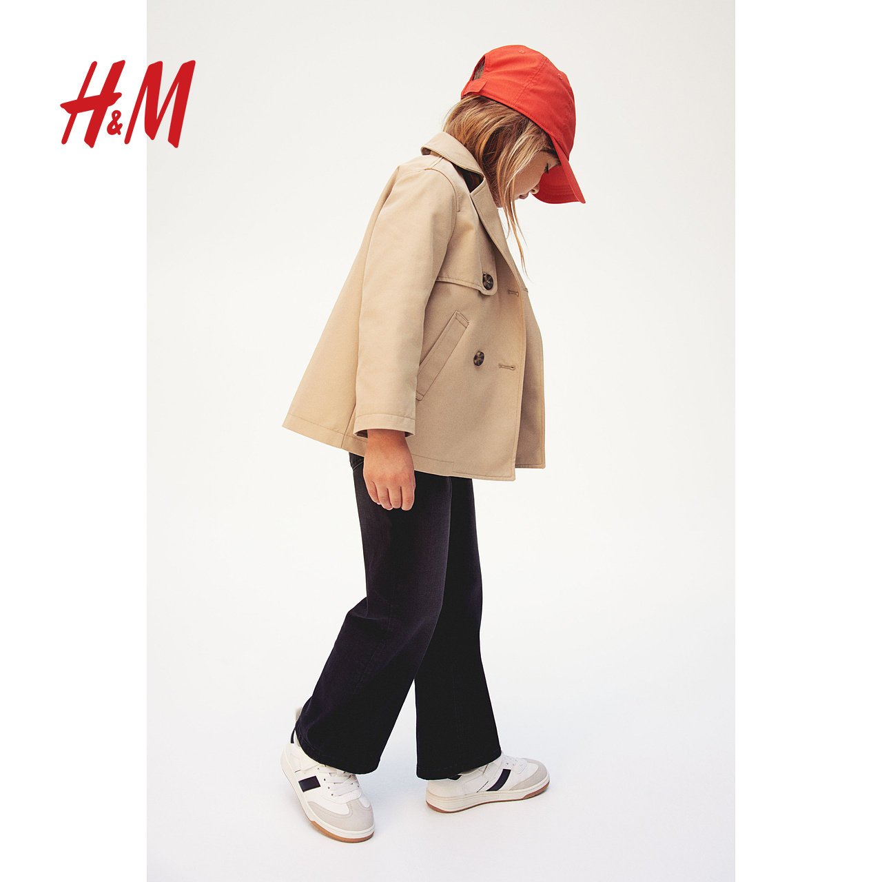 HM童装儿童女童外套冬季短风衣双排扣斜纹驳领夹克1236923,淘宝优惠券,粉丝福利购,淘宝优惠卷