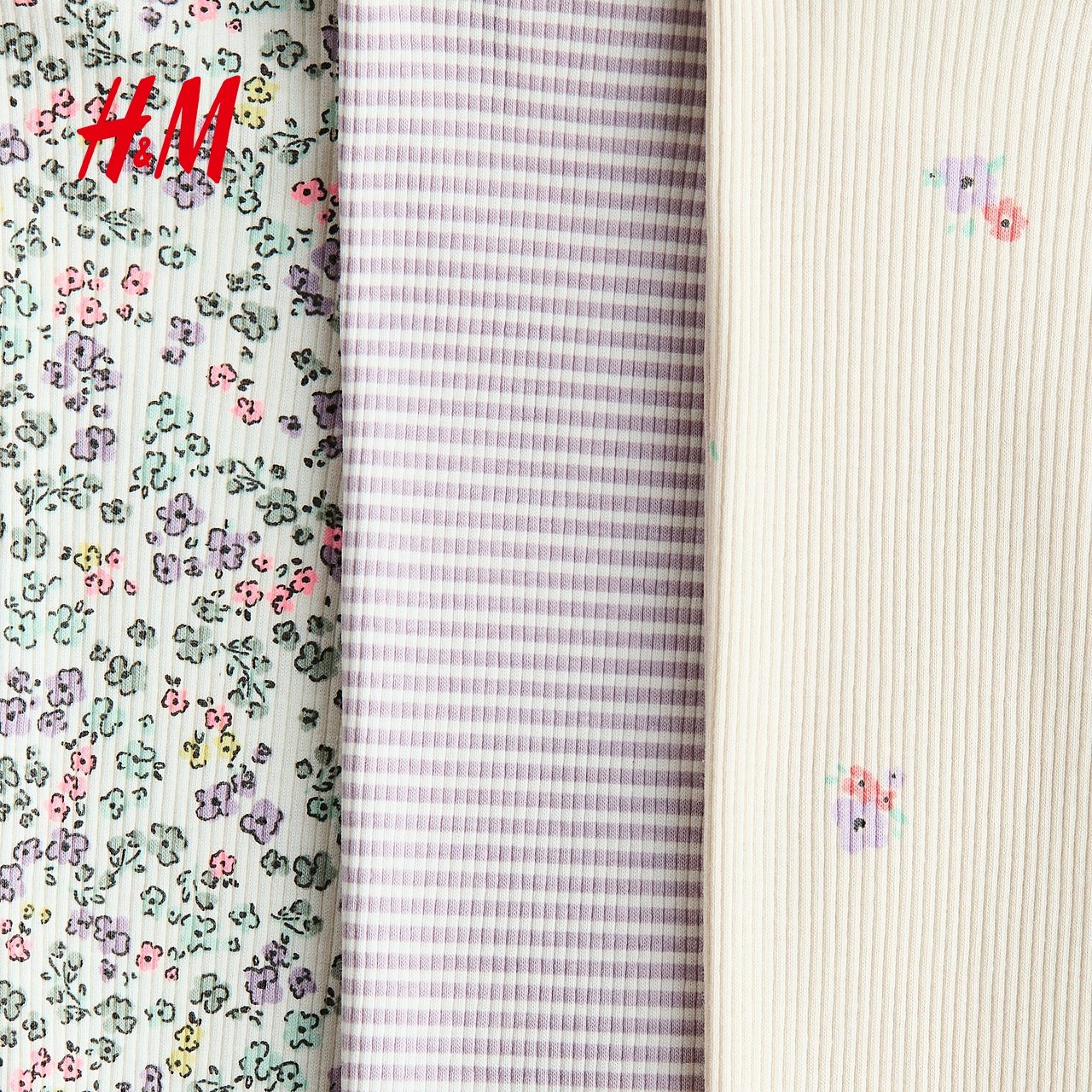 HM2026春季新款童装儿童女童3条装罗纹棉质打底裤1247932,淘宝优惠券,粉丝福利购,淘宝优惠卷