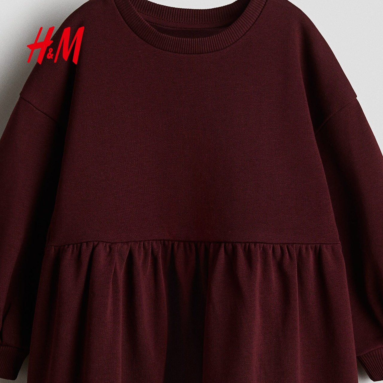 HM童装儿童女童连衣裙红色拜年服新年宽松长袖蓬松裙摆0984595,淘宝优惠券,粉丝福利购,淘宝优惠卷