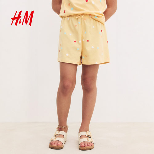 HM裤子2025年冬季新款童装儿童女童3条装棉质短裤1282748 - 图1