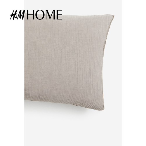 HM HOME冬季床上用品家纺用品柔软棉细布枕套1209699 - 图0