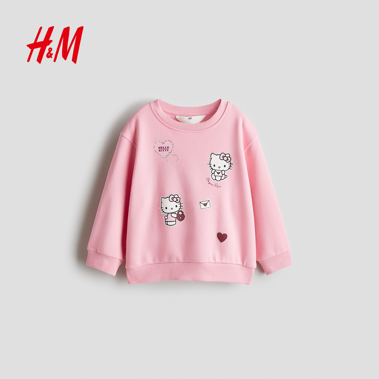 【三丽鸥系列】HM童装儿童女童卫衣秋季hello kitty套衫1243063 - 图1