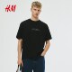 HM men's T-shirt 2025 autumn new bottoming shirt with loose printed short-sleeved round neck top 0967955