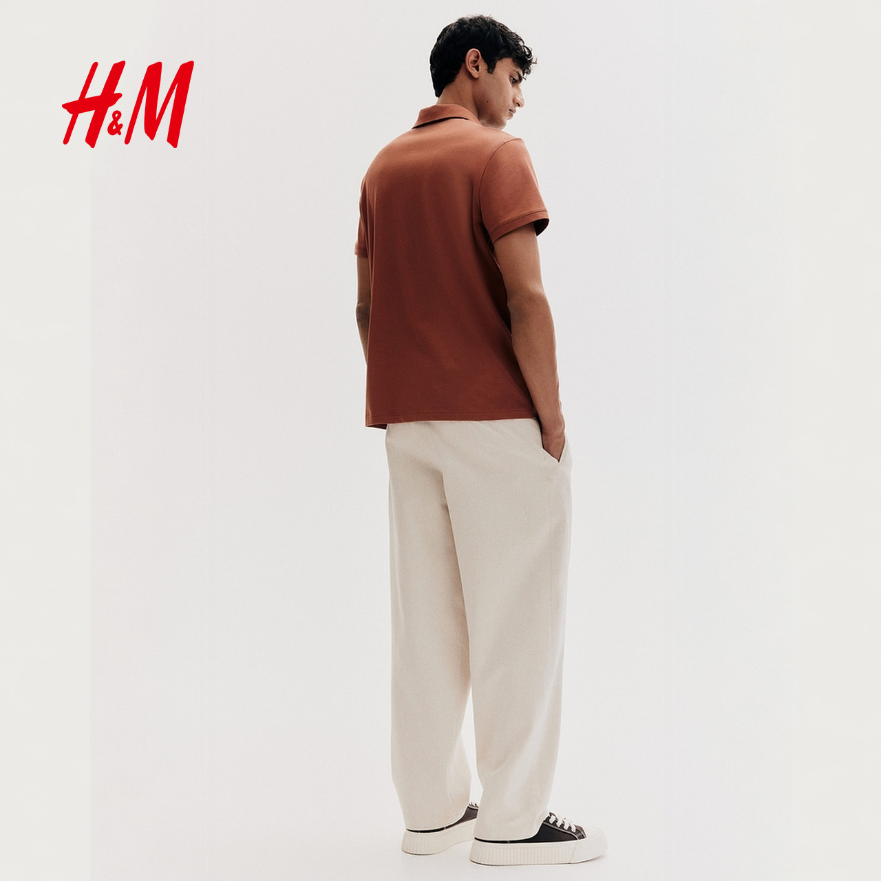 HM夏季新品男装修身Polo衫0956343