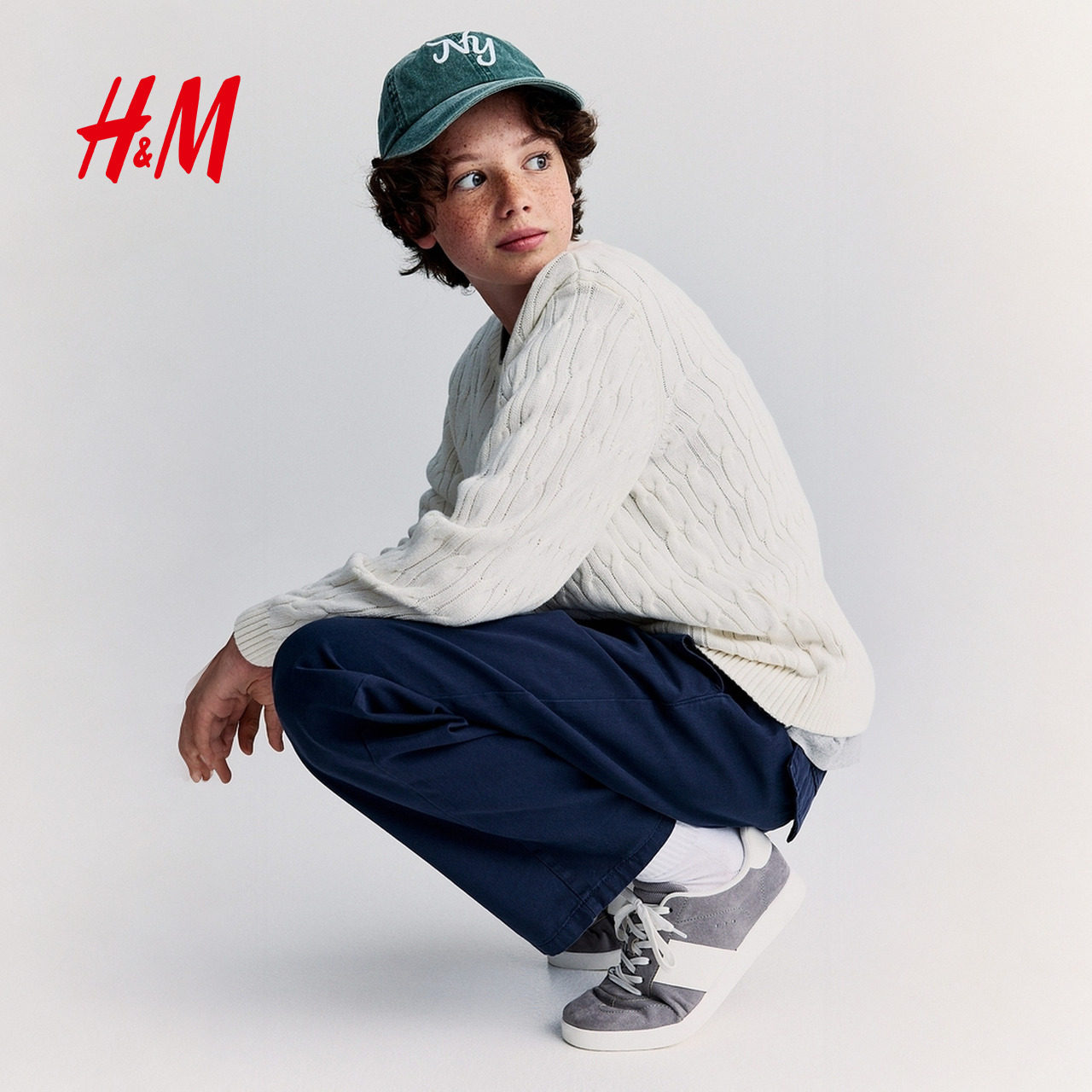 HM童装儿童男童25冬季新款时尚裤子斜纹棉布休闲裤1295413,淘宝优惠券,粉丝福利购,淘宝优惠卷