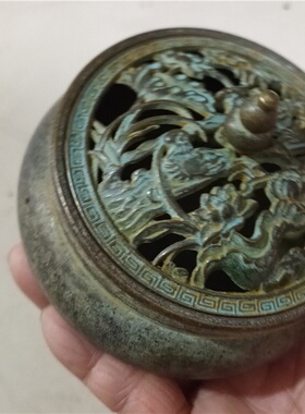 古玩仿古做旧工艺品铜香炉老包浆三足香炉家居饰品摆件批发